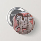 中世神話的なライオン-聖者印のライオン 缶バッジ (正面&裏面)