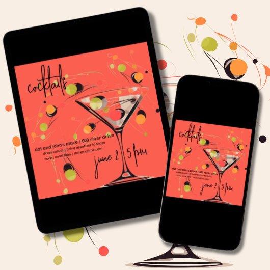 中世紀お洒落カクテルモダンアワー 招待状