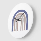 中世紀のアーチ-青とベージュ ラージ壁時計 (傾斜)