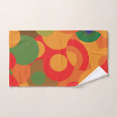 中世紀のカラフルレトロ様式 バスタオルセット (ハンドタオル)