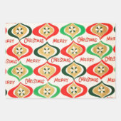 中世紀のクリモダンスマス ラッピングペーパーシート (正面)