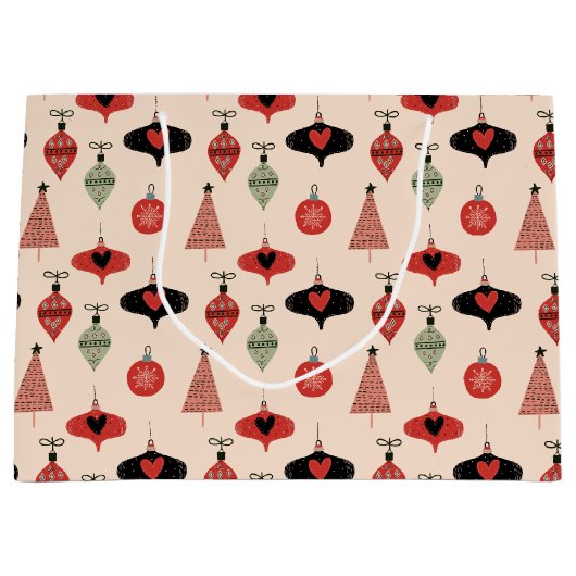 中世紀のクリモダンスマス ラージペーパーバッグ (正面)