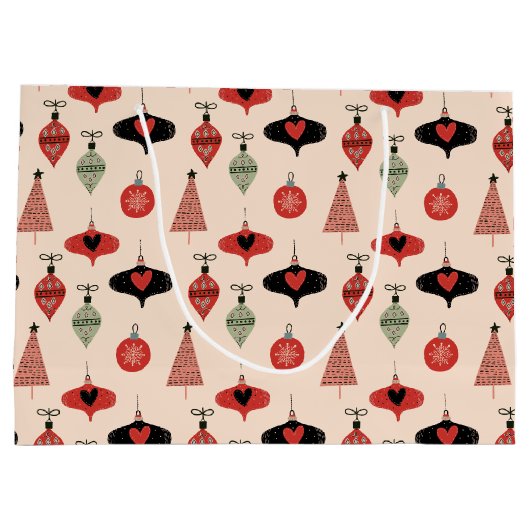 中世紀のクリモダンスマス ラージペーパーバッグ (裏面)