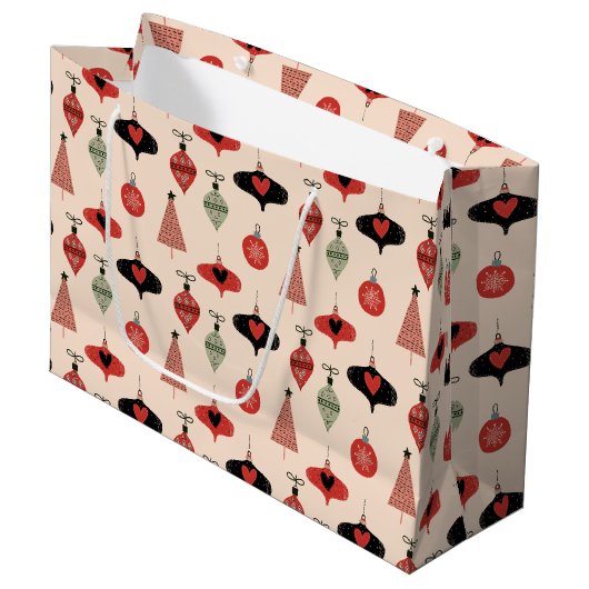 中世紀のクリモダンスマス ラージペーパーバッグ (正面アングル)