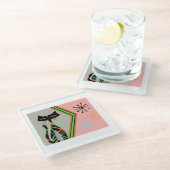 中世紀のコースターモダンアートの贈り物 ガラスコースター (アングル)