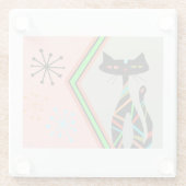 中世紀のコースターモダンアートの贈り物 ガラスコースター (裏面)