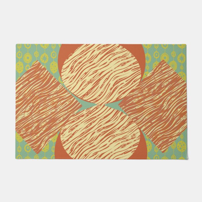 中世紀のジオメトモダンリ ドアマット (正面)