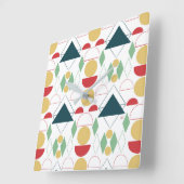 中世紀のジモダンオメトカラフルリ スクエア壁時計 (傾斜)