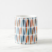 中世紀のスタイルモダンレトロ・シームレス・パターン コーヒーマグカップ (中央)