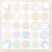 中世紀のドモダンット数々の、白の色 ガラスコースター (裏面)