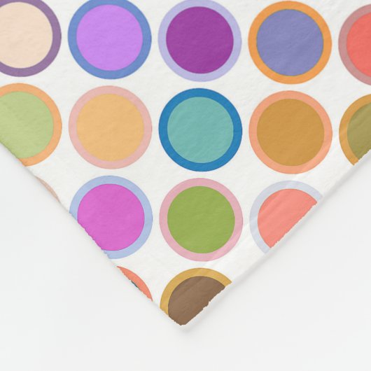 中世紀のドモダンット数々の、白の色 フリースブランケット (角)