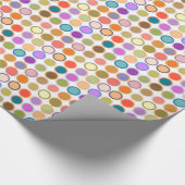 中世紀のドモダンット数々の、白の色 ラッピングペーパー (角)