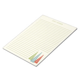 中世紀のモダンクリスマスツリーが文房具に並ぶ ノートパッド