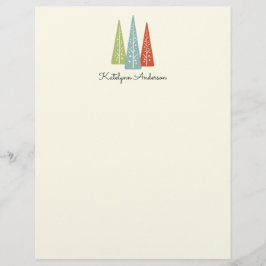 中世紀のモダンクリスマスツリー文房具 チラシ