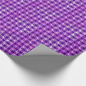 中世紀のモダンサークル、アメジスト、蘭 ラッピングペーパー (角)