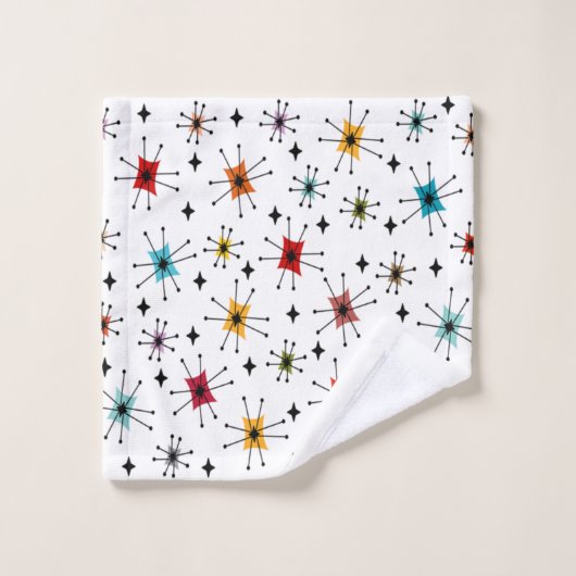 中世紀のモダンスターバストと星 バスタオルセット (ウォッシュタオル)