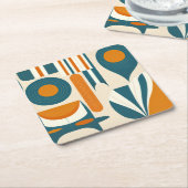 中世紀のモダンデザインコースター スクエアペーパーコースター (アングル)