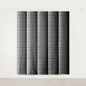 中世紀のモダンレトロ白黒 タペストリー (正面)