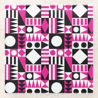 中世紀のモダン抽象芸術。 ガラスコースター