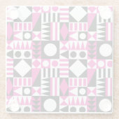 中世紀のモダン抽象芸術。 ガラスコースター (裏面)