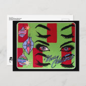 中世紀のモダン抽象芸術「サンタ、ベビー!」 ポストカード (正面/裏面)