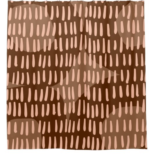 中世紀のモダン抽象芸術 シャワーカーテン (正面)