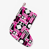 中世紀のモダン抽象芸術。 スモールクリスマスストッキング (正面 (吊り時))