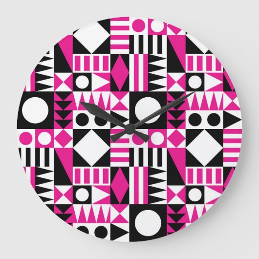 中世紀のモダン抽象芸術。 ラージ壁時計 (正面)