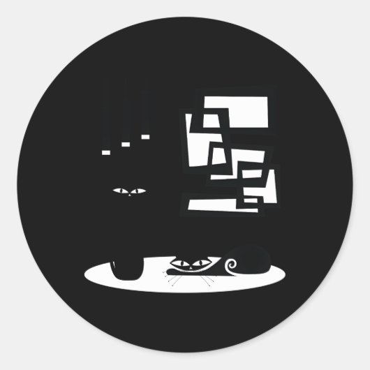 中世紀のモダン猫と原虫 ラウンドシール (正面)