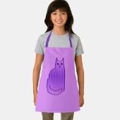 中世紀のモダン猫、蘭、紫 エプロン (インサイチュ)