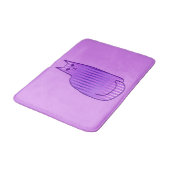 中世紀のモダン猫、蘭、紫 バスマット (アングル)