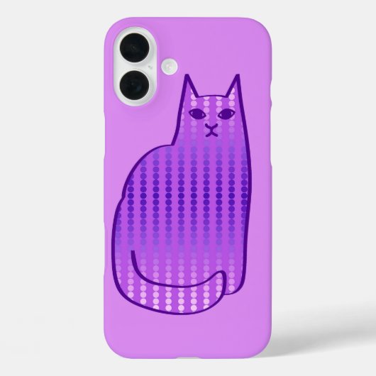 中世紀のモダン猫、蘭、紫 Case-Mate iPhoneケース (裏面)