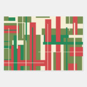 中世紀のモダン脱壊したクリスマス ラッピングペーパーシート (正面3)