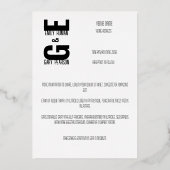 中世紀のヴィンテージコラージュ 箔招待状 (裏面)