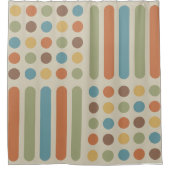 中世紀の円の線数々の色1 シャワーカーテン (正面)