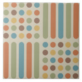 中世紀の円の線数々の色1 タイル (正面)