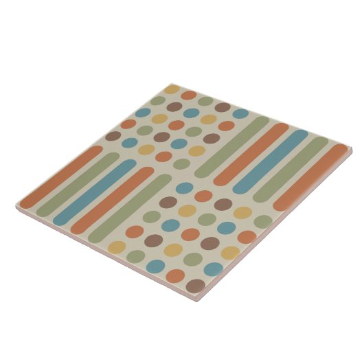 中世紀の円の線数々の色1 タイル (側面)