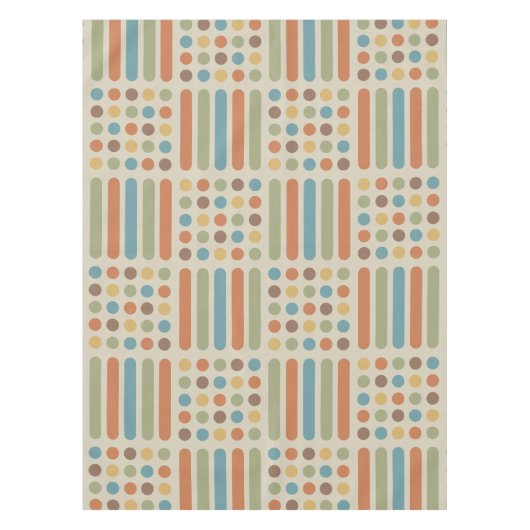 中世紀の円の線数々の色1 テーブルクロス (正面)