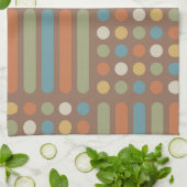 中世紀の円の線数々の色2 キッチンタオル (折り畳み)