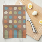 中世紀の円の線数々の色2 キッチンタオル (四つ折り)