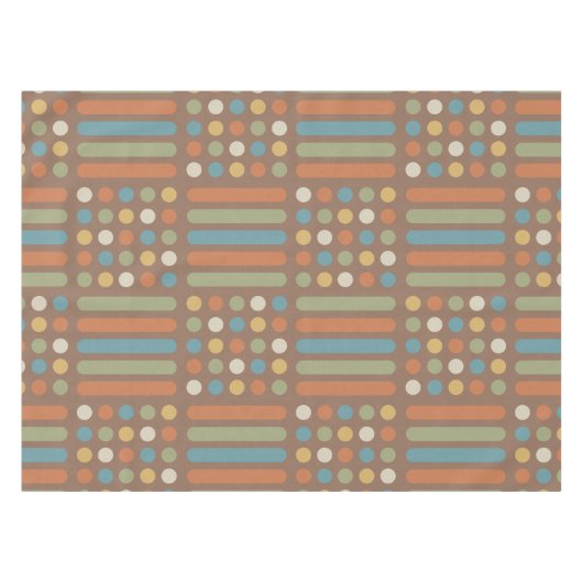 中世紀の円の線数々の色2 テーブルクロス (正面(横))