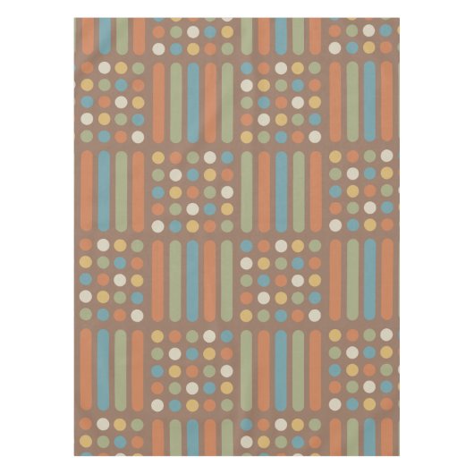 中世紀の円の線数々の色2 テーブルクロス (正面)