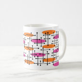 中世紀の原子モダン年齢抽象芸術パターン コーヒーマグカップ (正面右)