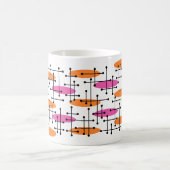 中世紀の原子モダン年齢抽象芸術パターン コーヒーマグカップ (中央)