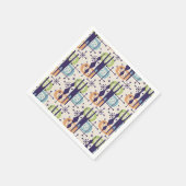 中世紀の原子モダン年齢抽象芸術パターン スタンダードカクテルナプキン (角)