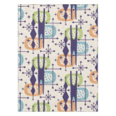 中世紀の原子モダン年齢抽象芸術パターン テーブルクロス (正面)