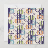 中世紀の原子モダン年齢抽象芸術パターン 招待状 (正面)