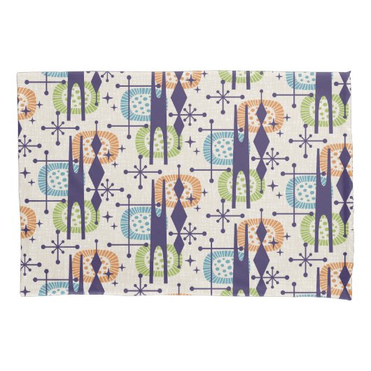 中世紀の原子モダン年齢抽象芸術パターン 枕カバー (正面左)