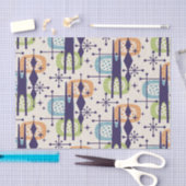 中世紀の原子モダン年齢抽象芸術パターン 薄葉紙 (クラフト)