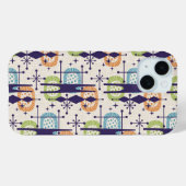 中世紀の原子モダン年齢抽象芸術パターン Case-Mate iPhoneケース (裏面 (横))